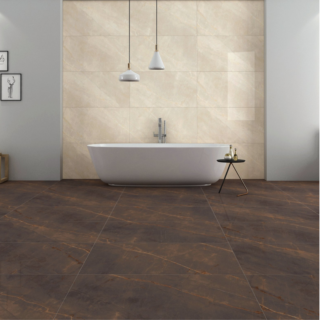 Logger-Ivory & Scambio Coffee Tiles - 600x1200mm