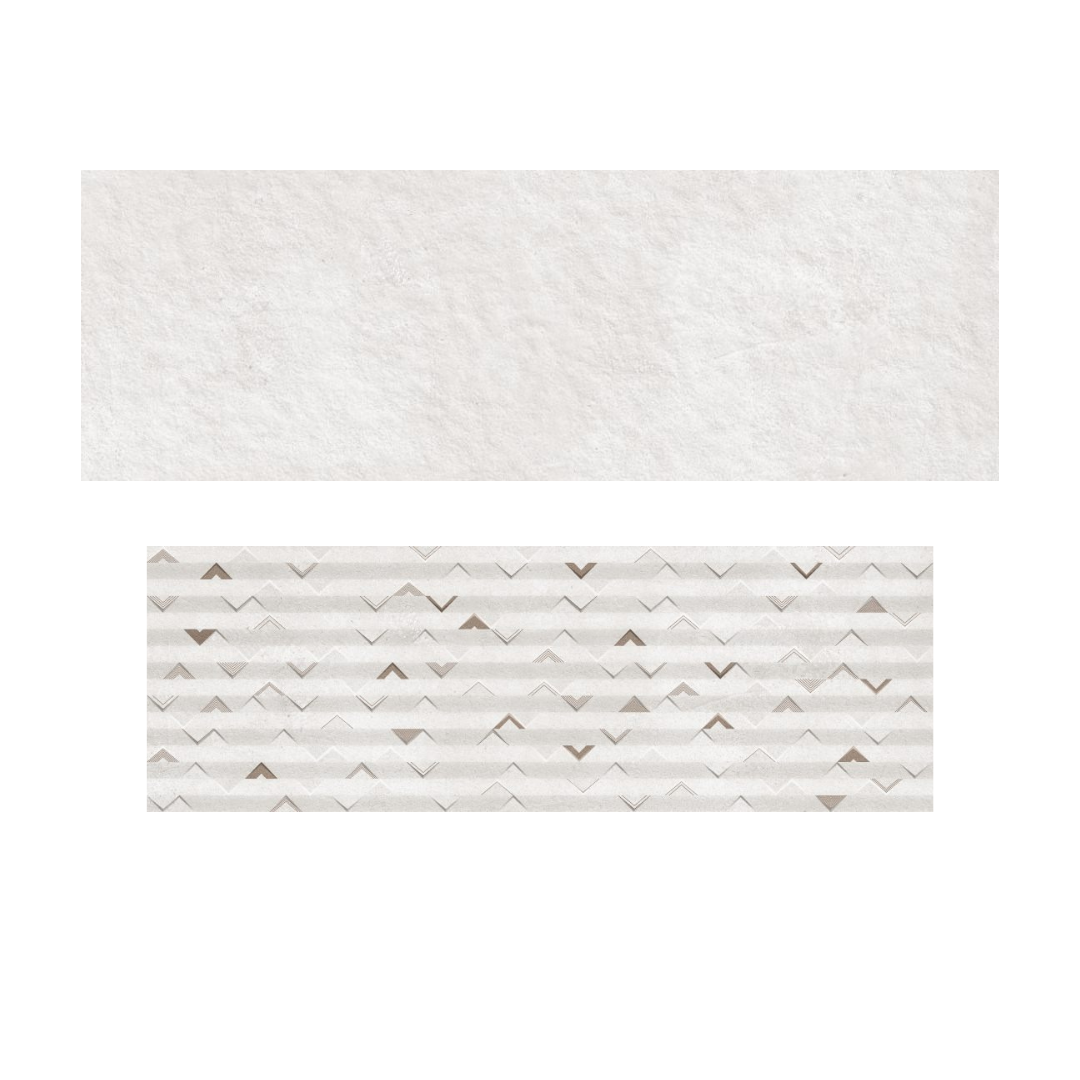 Citrine Bianco Moon & Pyramid Tiles - 400x1200mm