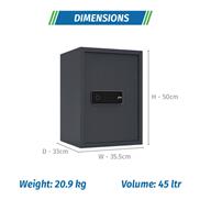  Godrej NX Pro Plus Digi+ Bio 45L Home Locker with Inbuilt I-Buzz Alarm