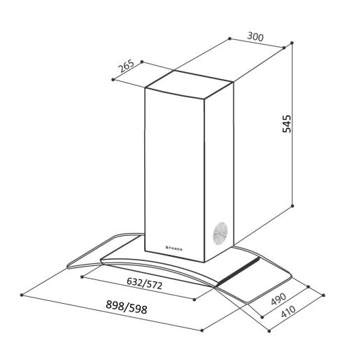 Feel Plus 3D T2S2 BK TC LTW 90 Chimney