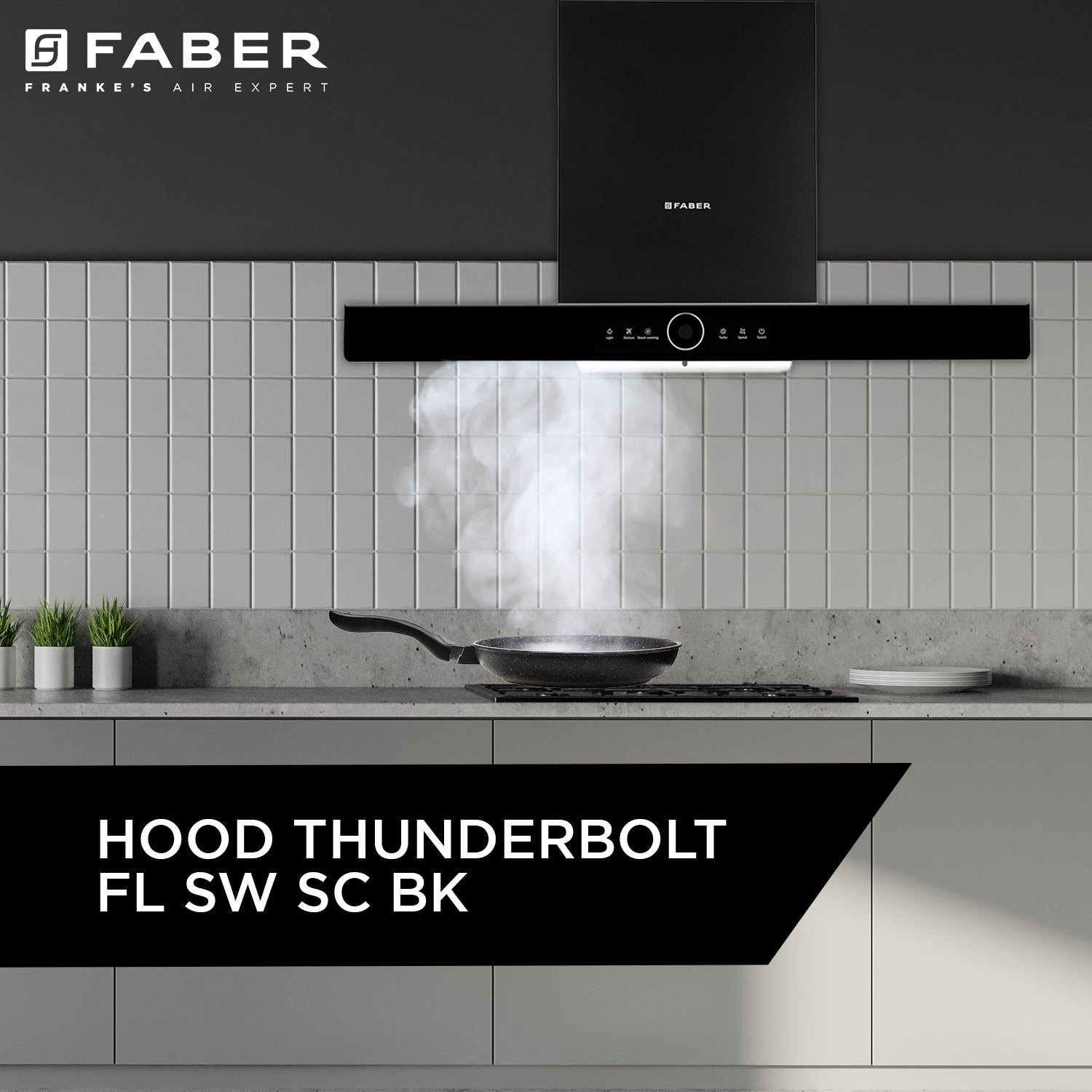 Hood Thunderbolt FL SW SC BK 90 Chimney