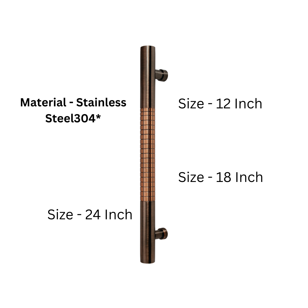 Gorza Stainless Steel 304 Main Door Handle - 12, 18, or 24 Inches (HLY)
