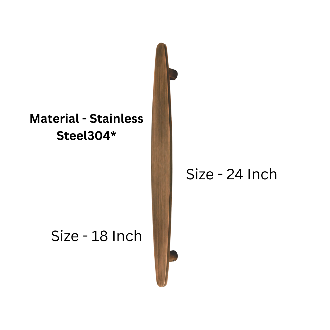 Oval Stainless Steel 304 Main Door Handle - Inches (HLY)
