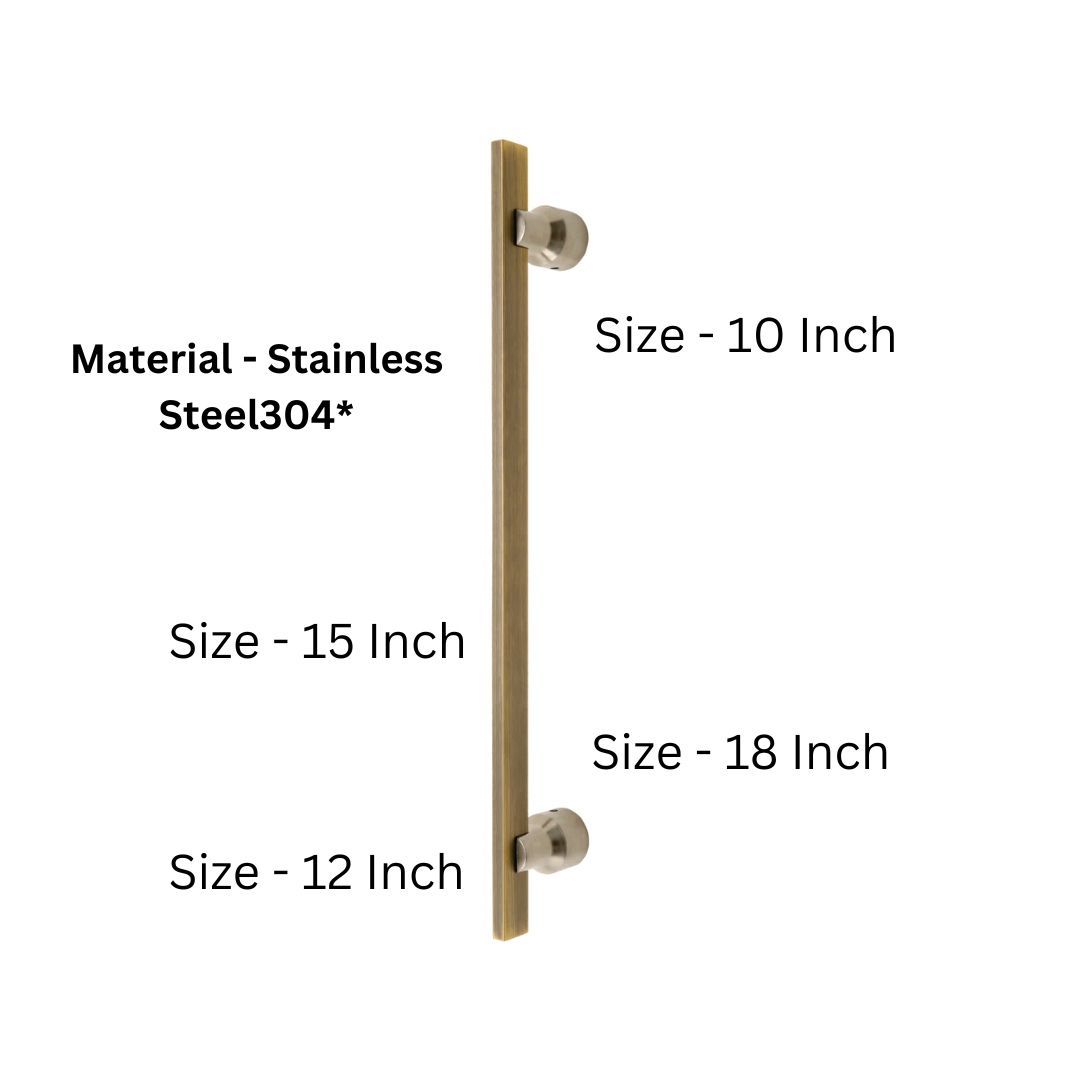 Sleek Stainless Steel 304 Main Door Handle - (HLY) | Intterior100