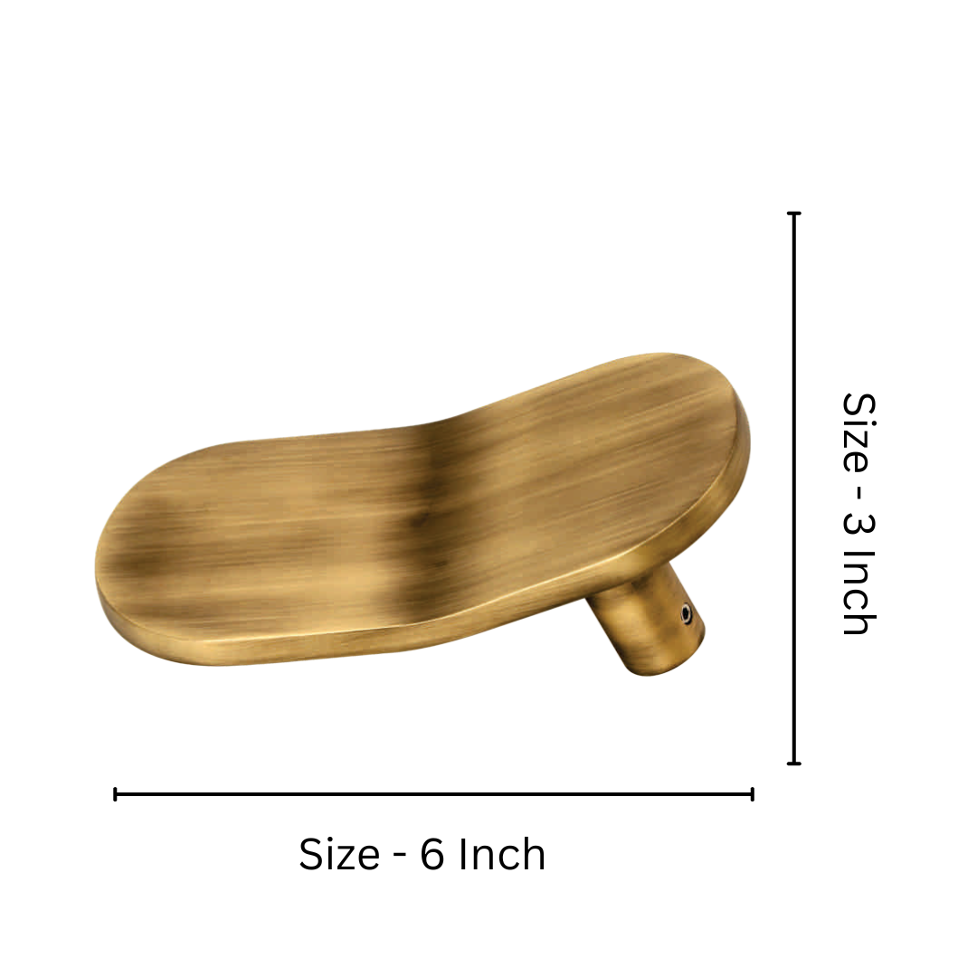 Kart Brass Main Door Knob - 6 Inches Height / 3 Inches Length (HLY) | Intterior100