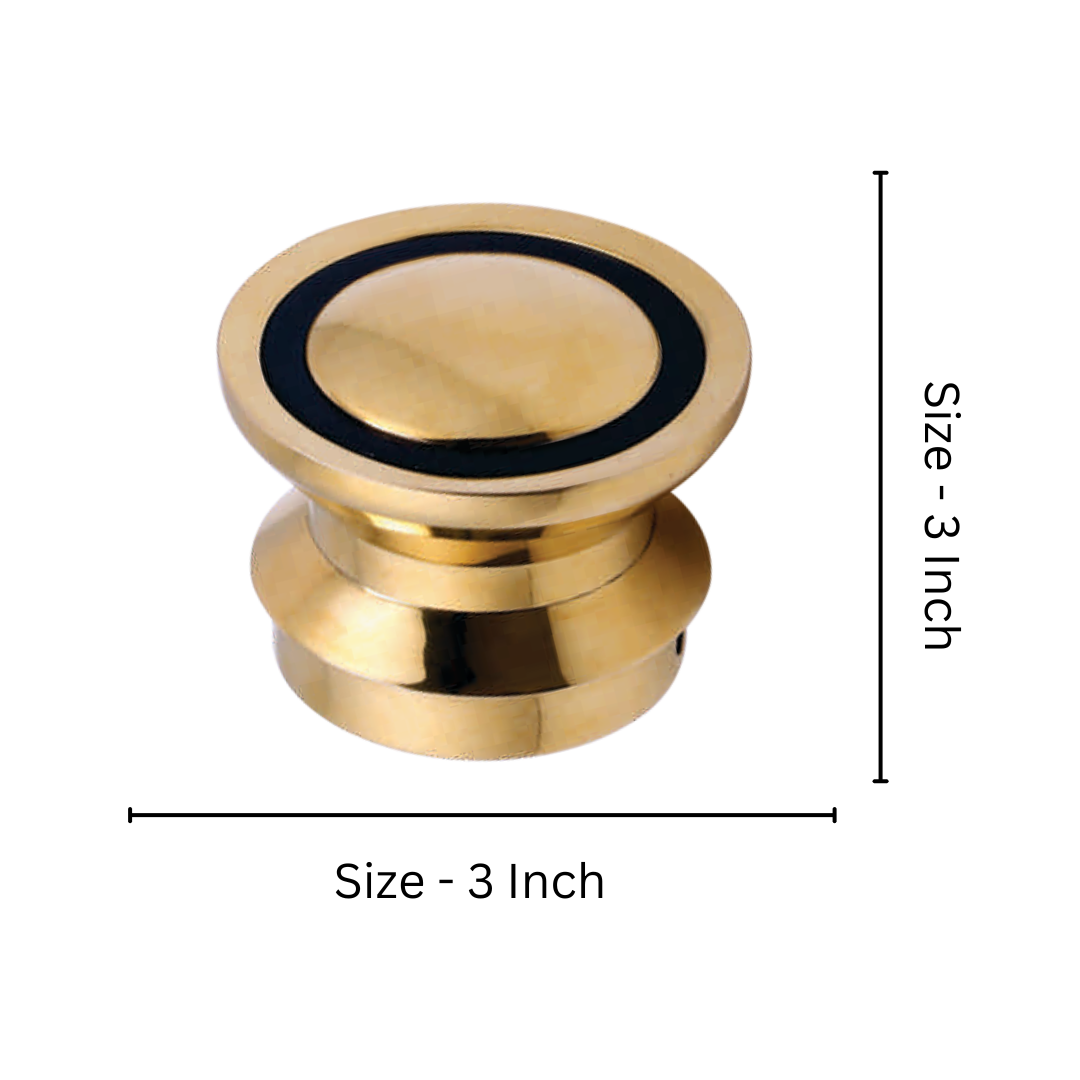 Hatt Brass Main Door Knob - (HLY) | Intterior100