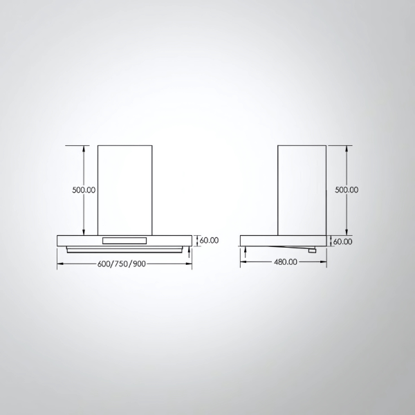 ASHPRO 60, 75, 90 DC Kitchen Chimney - KAFF | Intterior100