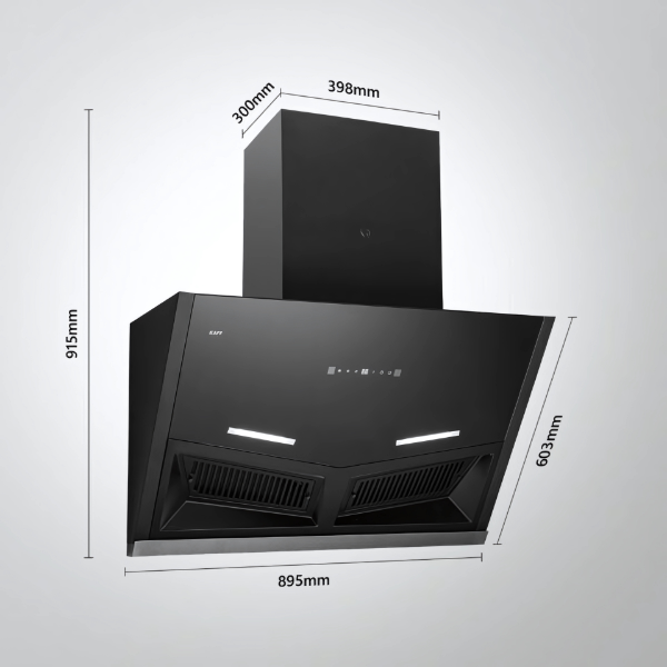 AIRFRAME SM DHC 90 – Sleek Auto-Clean Kitchen Chimney | KAFF | Intterior100