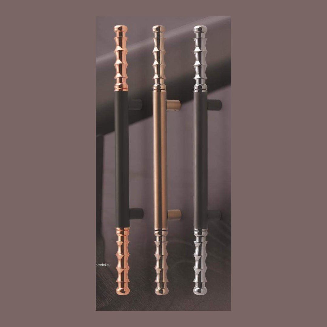 OMG Brass + Stainless Steel Main Door Handle (Koin) | Intterior100