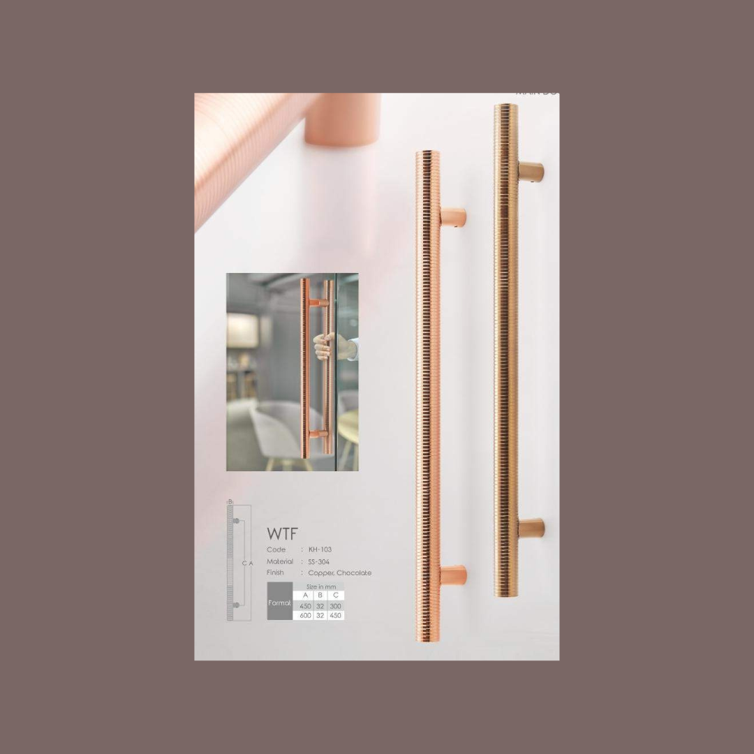 WTF Stainless Steel 304 Main Door Handle (Koin) | Intterior100