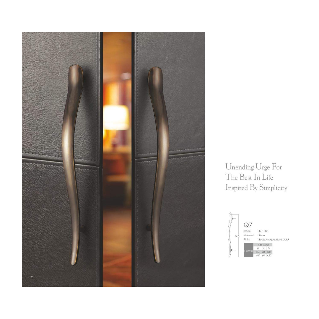 Q 7 Main Door Handle (Koin) - Elegant & Durable | Intterior100