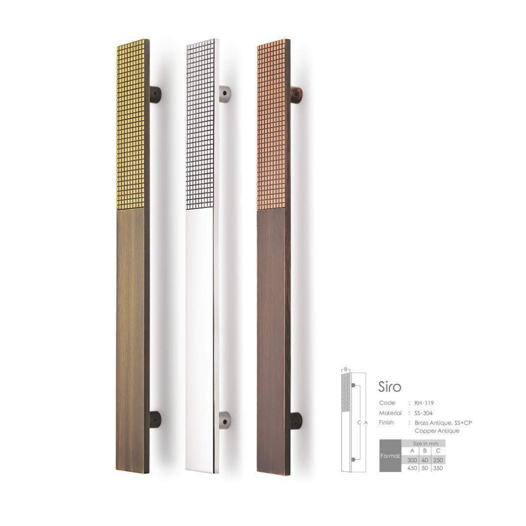 Siro Main Door Handle (Koin) - 12, 18, 24, 36 Inches | Stylish & Durable | Intterior100