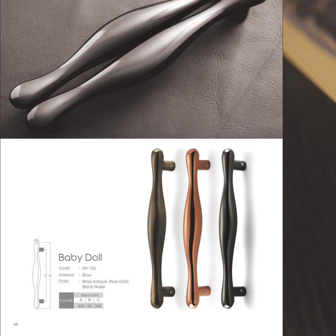 Baby Doll Main Door Handle (Koin) – 12 Inches | Stylish & Durable | Intterior100