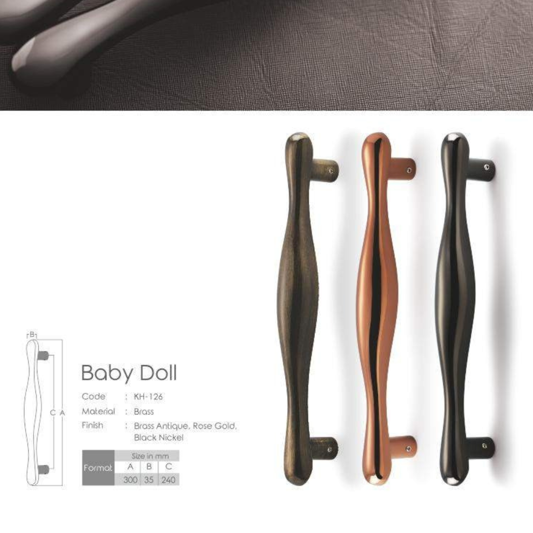 Baby Doll Main Door Handle (Koin) – 12 Inches | Stylish & Durable | Intterior100