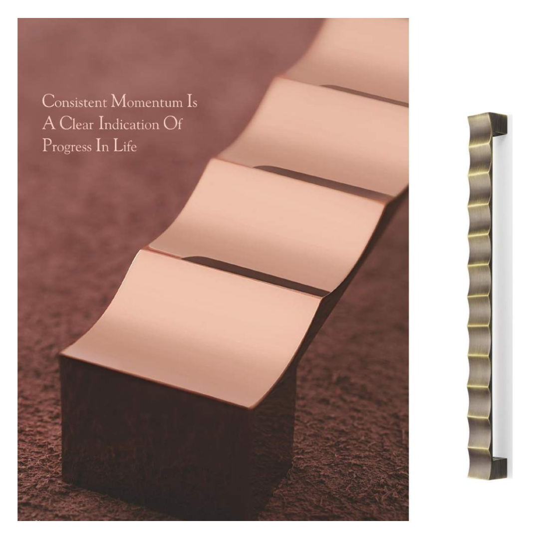Pulse - Koin Main Door Handle | Brass Elegance