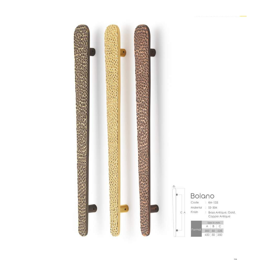Bolano - Koin Main Door Handle | Elegant Brass Design