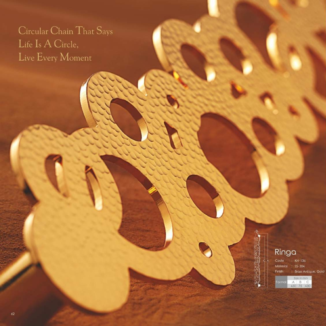 Ringa - Koin Main Door Handle | Premium Brass Elegance