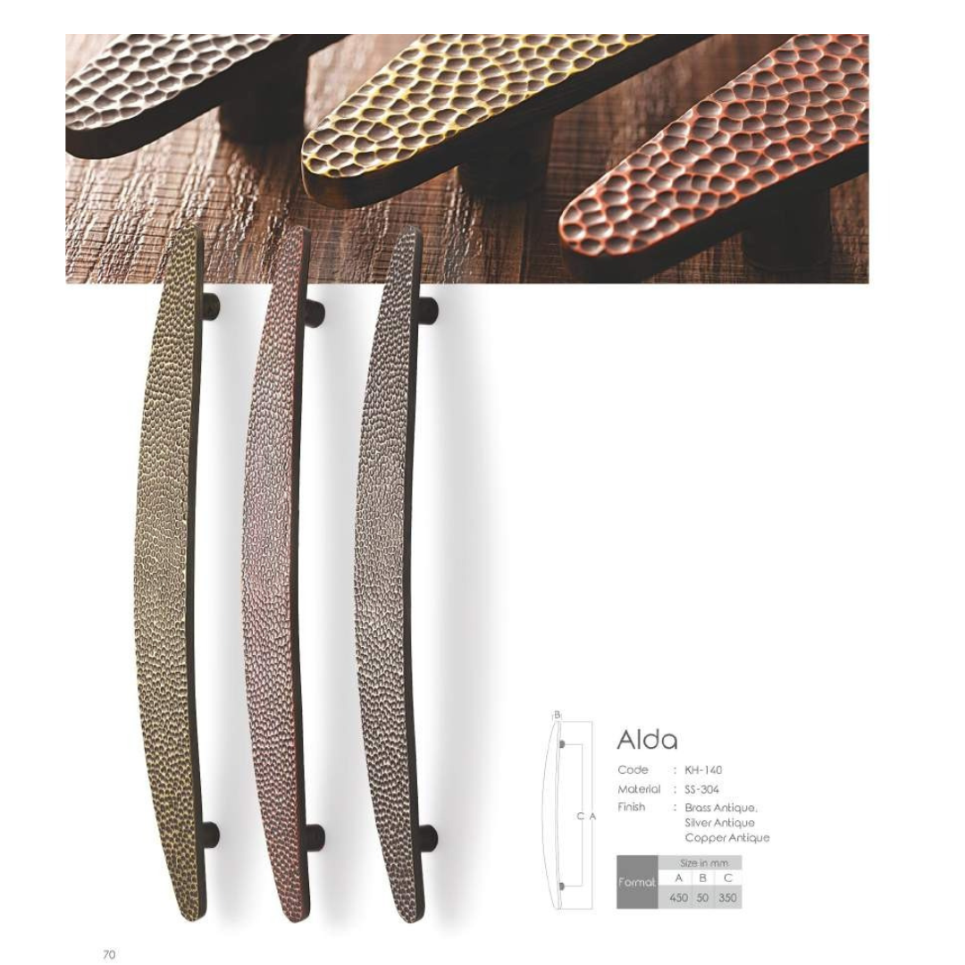 Alda Main Door Handle (Koin) – 18 Inches | Elegant & Durable | Intterior100