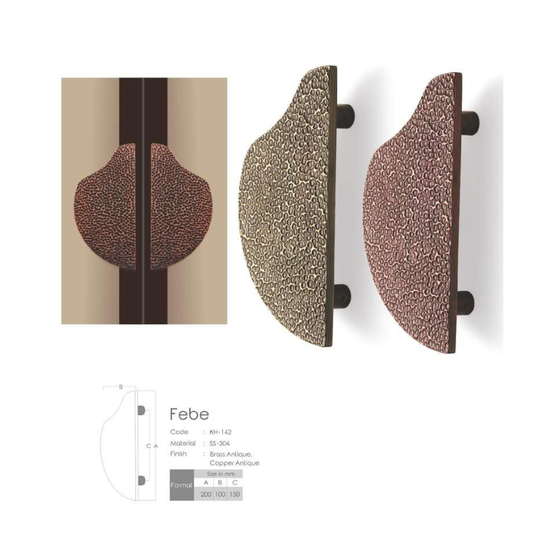 Febe Main Door Handle (Koin) – 8 Inches | Stylish & Compact | Intterior100