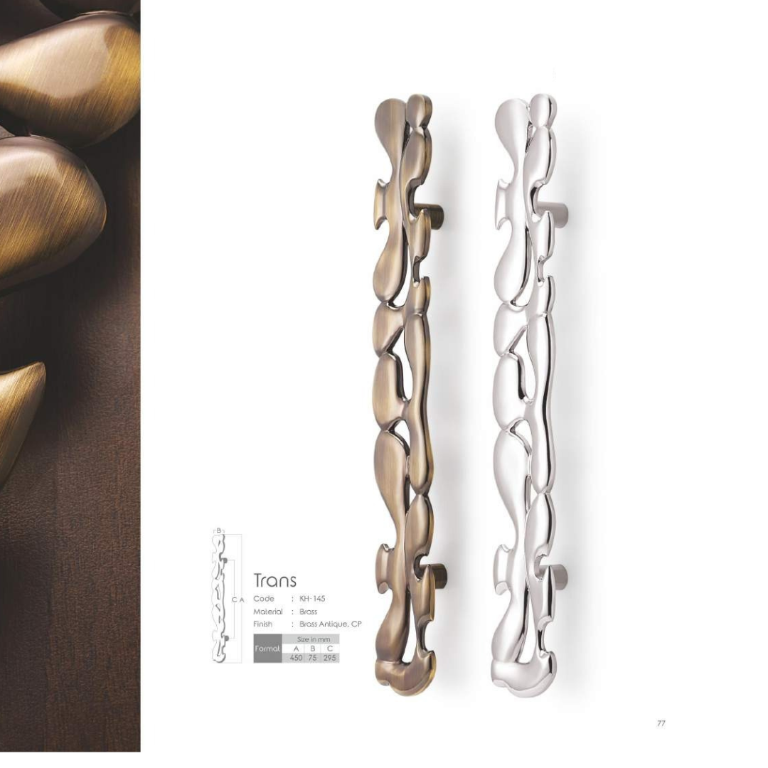 Trans Main Door Handle (Koin) – 18 Inches | Modern & Durable | Intterior100