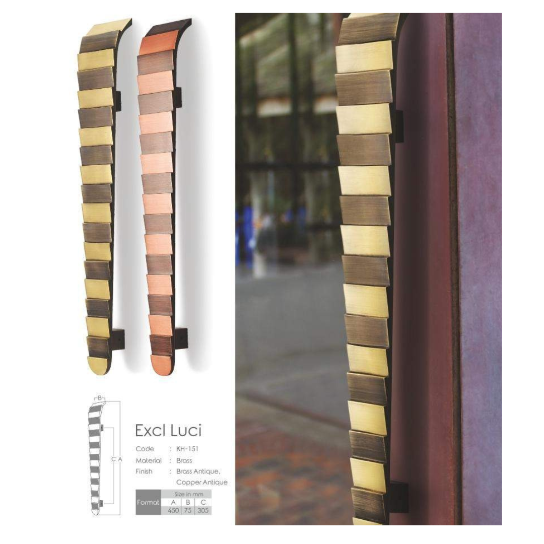 Excl. Luci Main Door Handle (Koin) – 18 Inches | Elegant & Durable | Intterior100