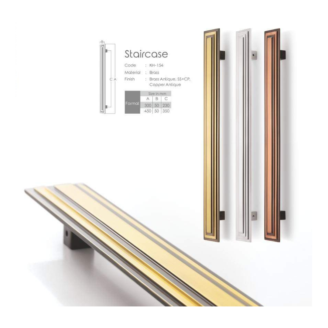 Staircase Main Door Handle (Koin) – 12 Inches | Elegant & Durable | Intterior100