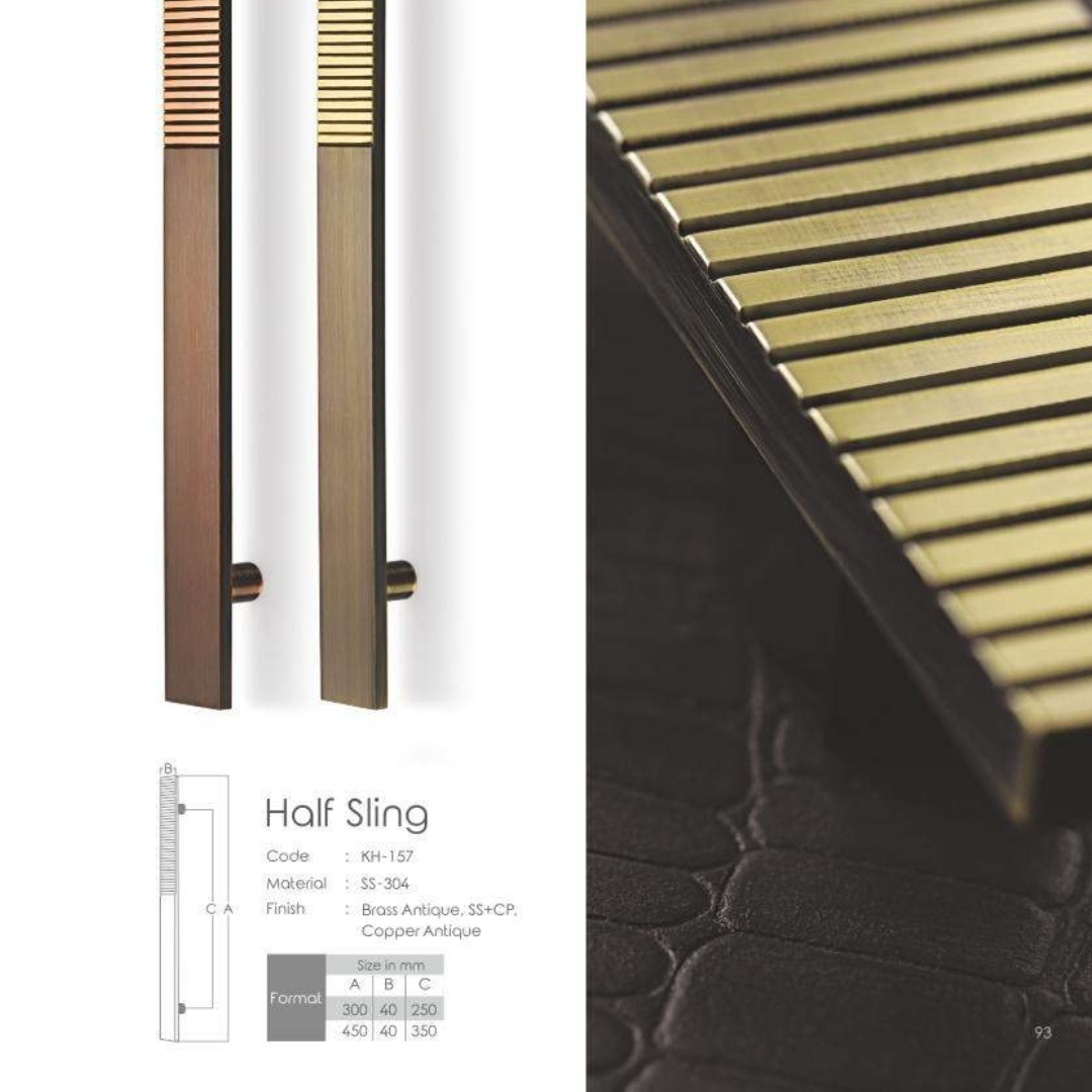 Half Sling Main Door Handle (Koin) | Stylish & Durable | Intterior100