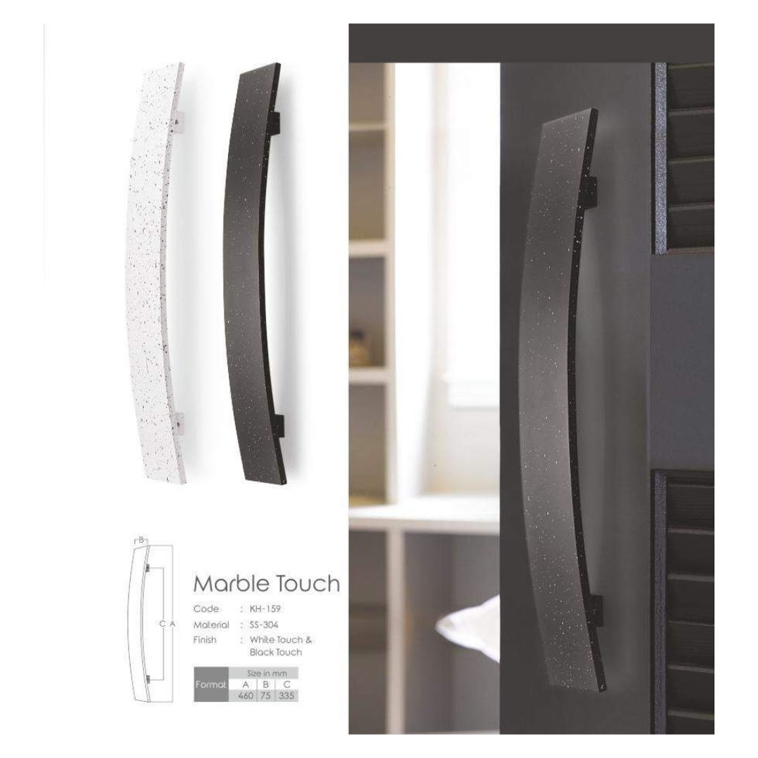 Marble Touch Main Door Handle (Koin) – 18 Inches | Elegant & Durable | Intterior100