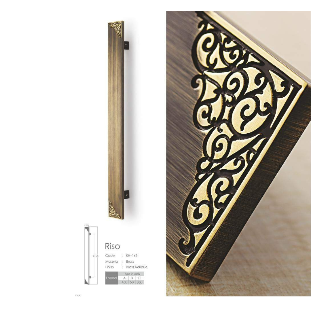 Riso Main Door Handle (Koin) – 18 Inches | Elegant & Durable | Intterior100
