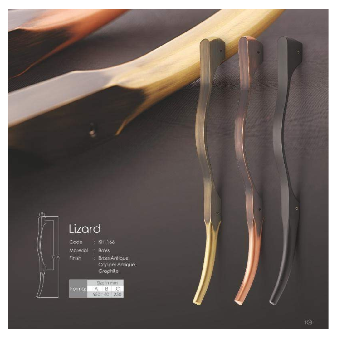 Lizard Main Door Handle (Koin) – 18 Inches | Unique & Durable | Intterior100