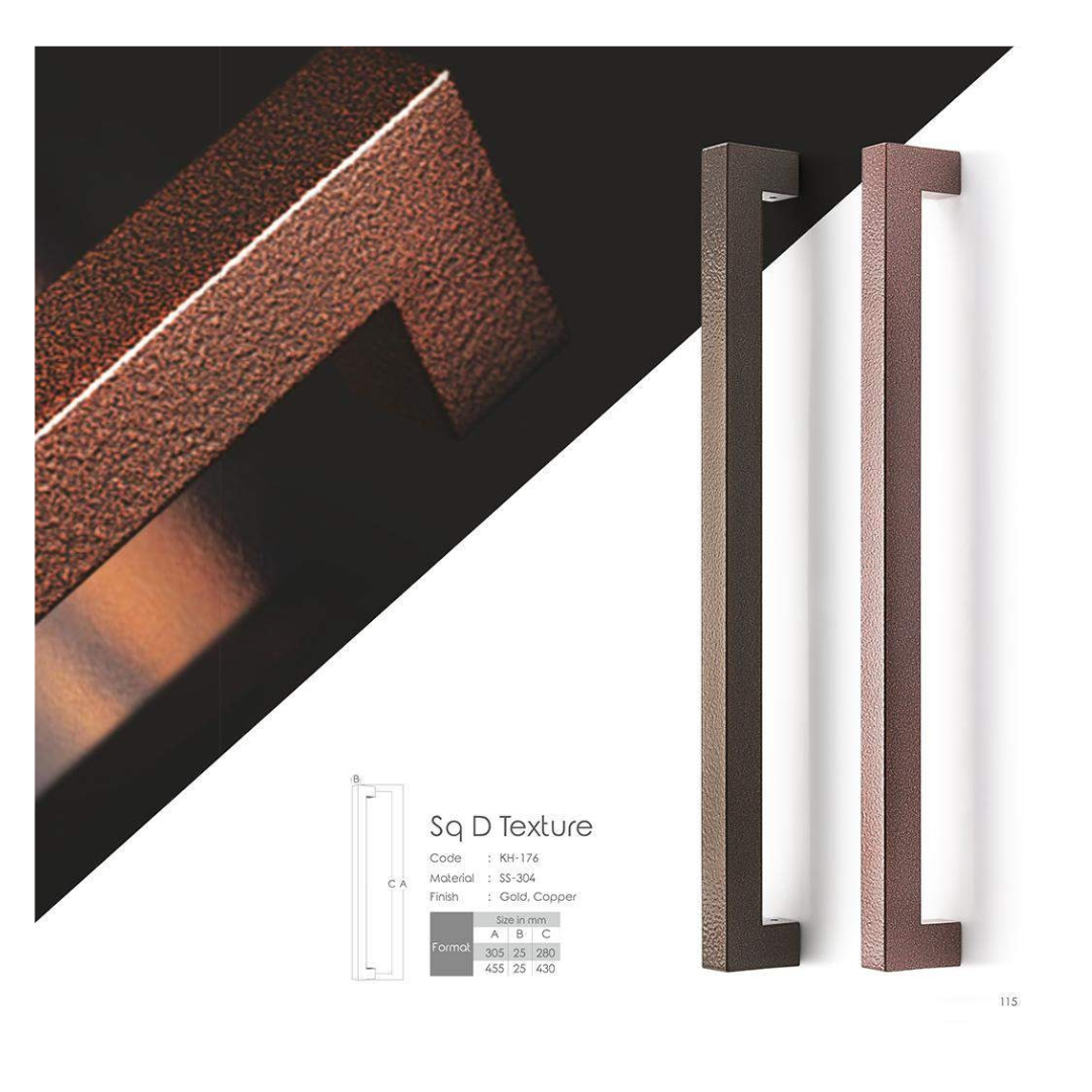 Sq D Texture Main Door Handle (Koin)  | Elegant & Durable | Intterior100