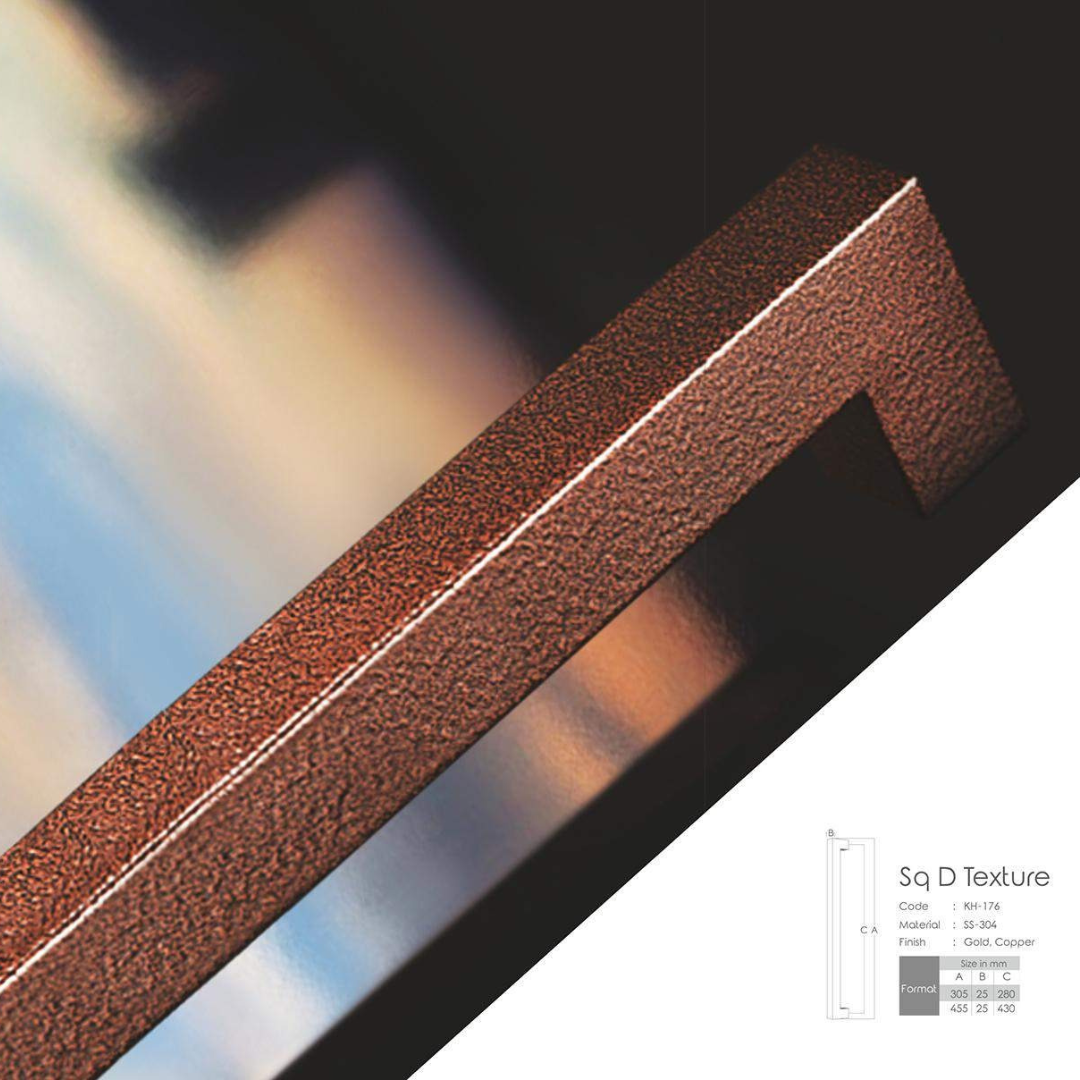 Sq D Texture Main Door Handle (Koin)  | Elegant & Durable | Intterior100