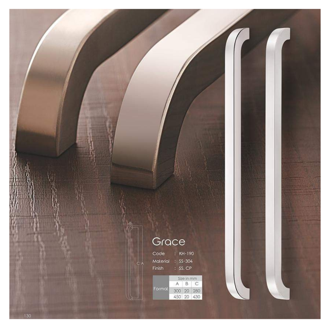Grace Main Door Handle (Koin) | Elegant & Durable | Intterior100