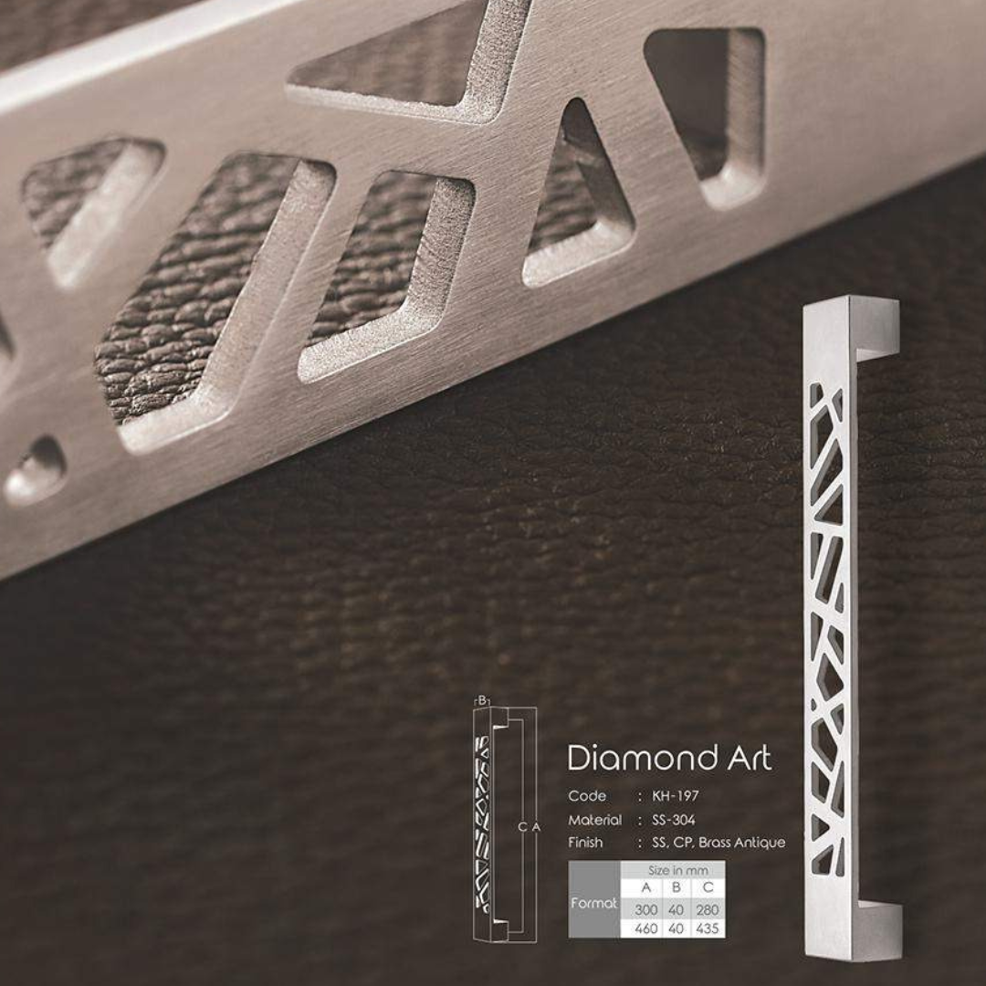 Diamond Art Main Door Handle (Koin) | Elegant & Durable | Intterior100