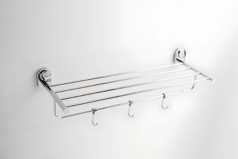 Blue Series - Towel Rack with Hook (304 Stainless Steel, Chromium Plated)