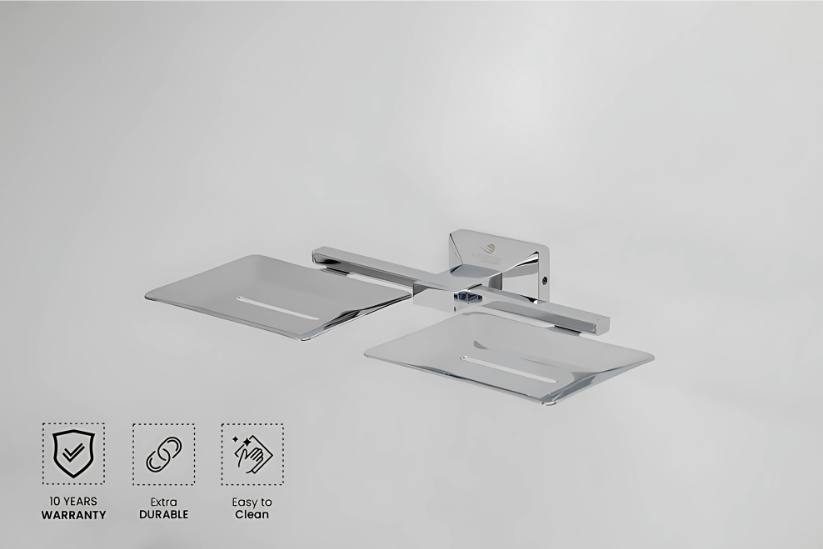 Double Soap Holder | Brill Series | 304 Stainless Steel | Intterior100