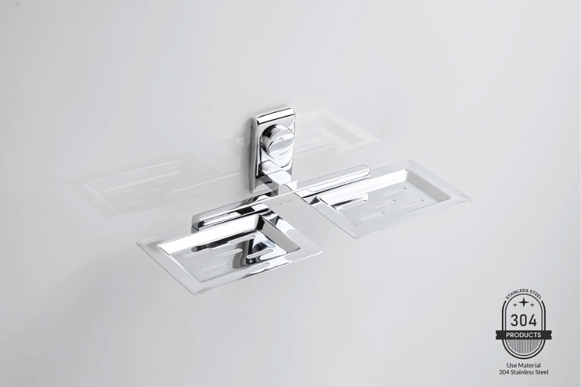 Double Soap Holder | Larry Series | 304 Stainless Steel | Intterior100