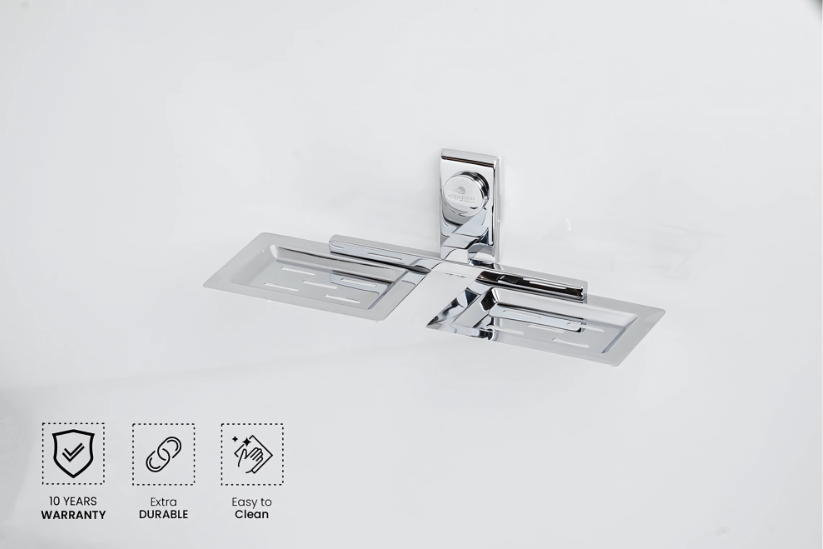 Double Soap Holder | Larry Series | 304 Stainless Steel | Intterior100