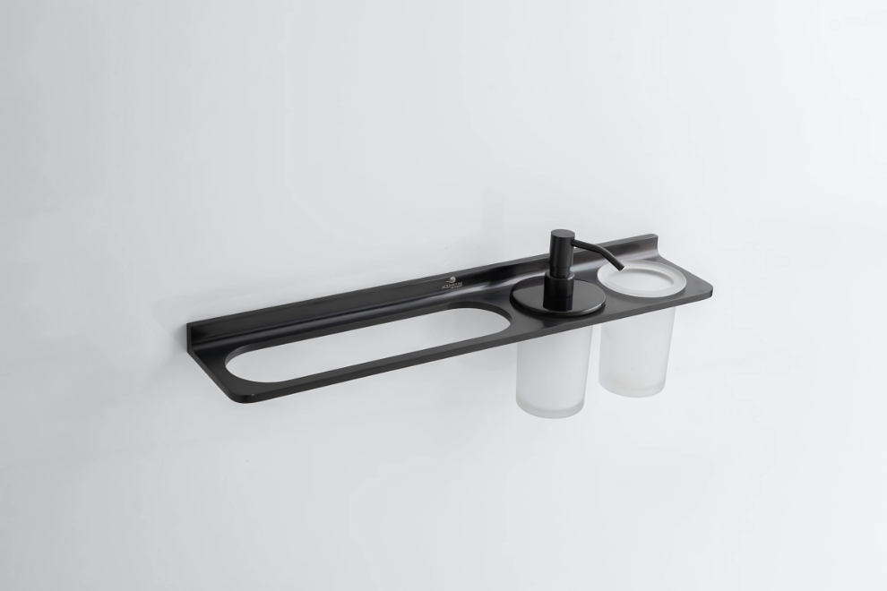 Towel Holder With Tumbler Holder With Liquid Holder | Salmon Series | Intterior100