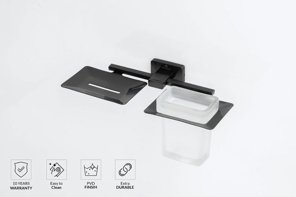Soap Holder With Tumbler Holder | Silk Series | Intterior100