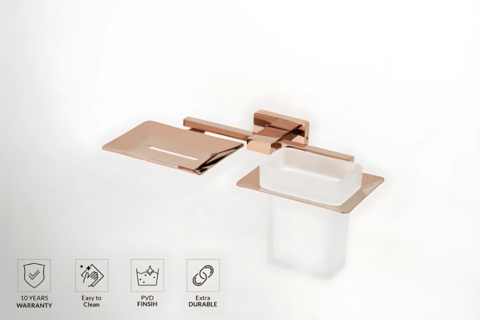 Soap Holder With Tumbler Holder | Silk Series | Intterior100