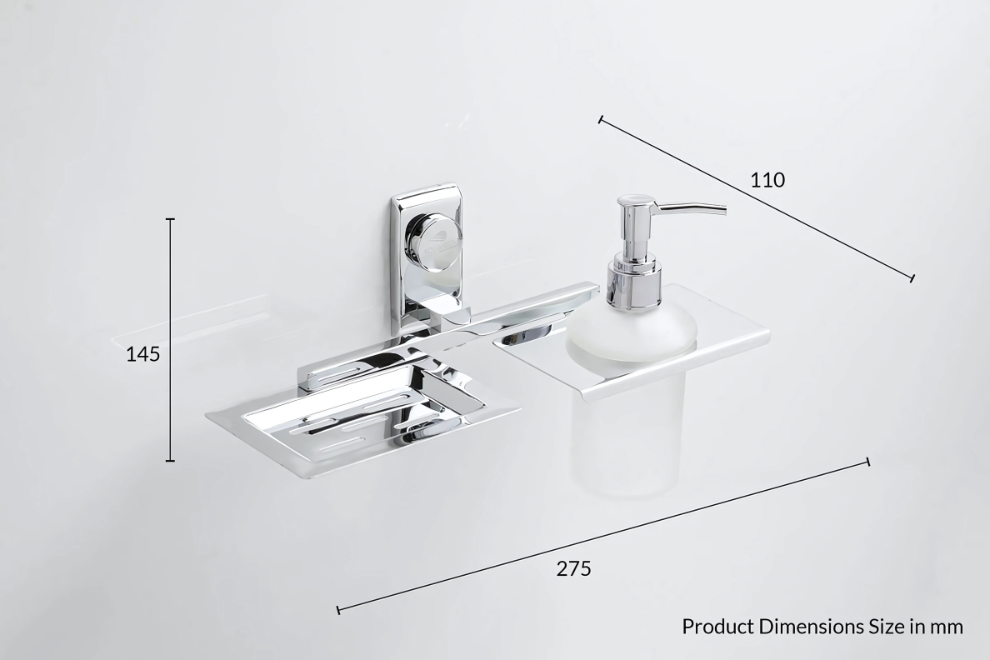 Soap Holder with Liquid Dispenser | Larry Series | Intterior100