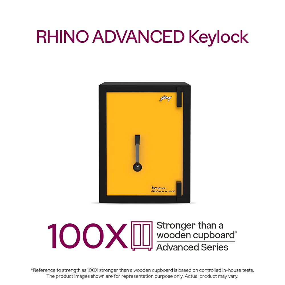  Godrej Rhino Advanced KeyLock Gold 79L Mechanical Home Locker