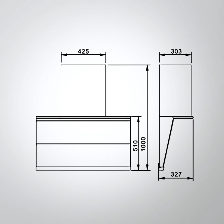 FLORIAN 90 DC – 90cm Kitchen Chimney with BLDC Motor | KAFF | Intterior100