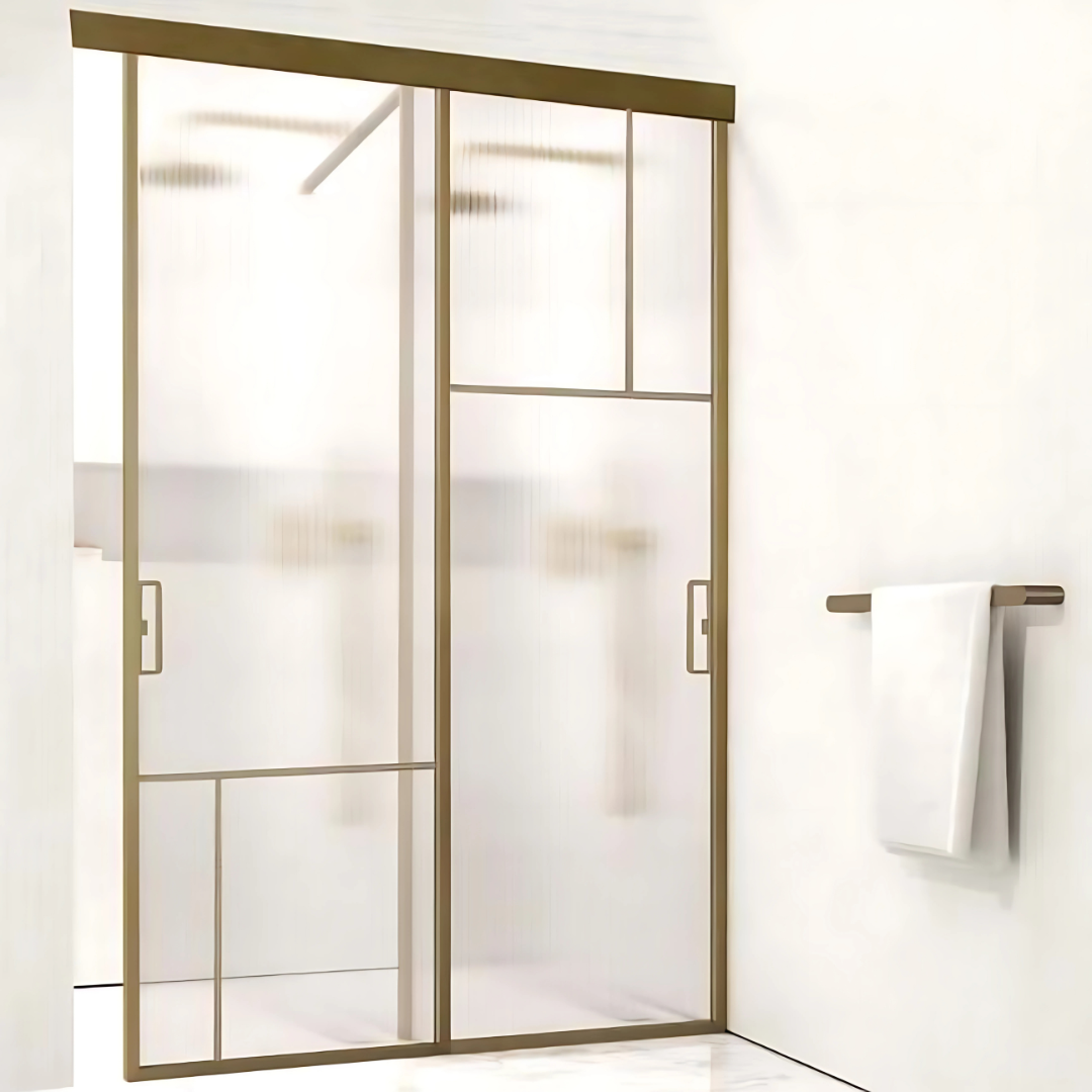 Shower Partition 002 – Double Damping System (Both-Side Sliding)