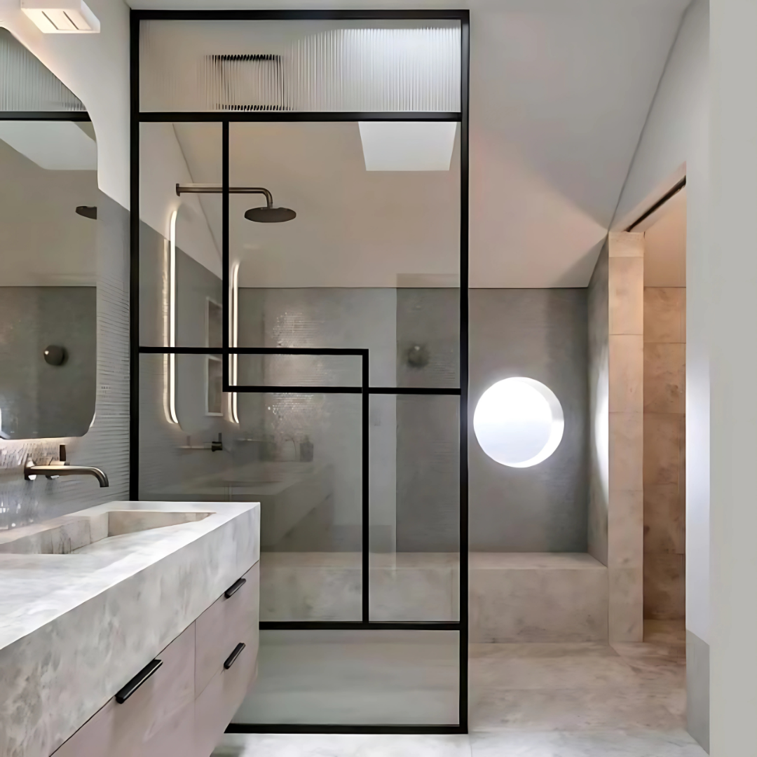 SHOWER PARTITION 021 – 1 Side Fix Partition | 16mm Frame