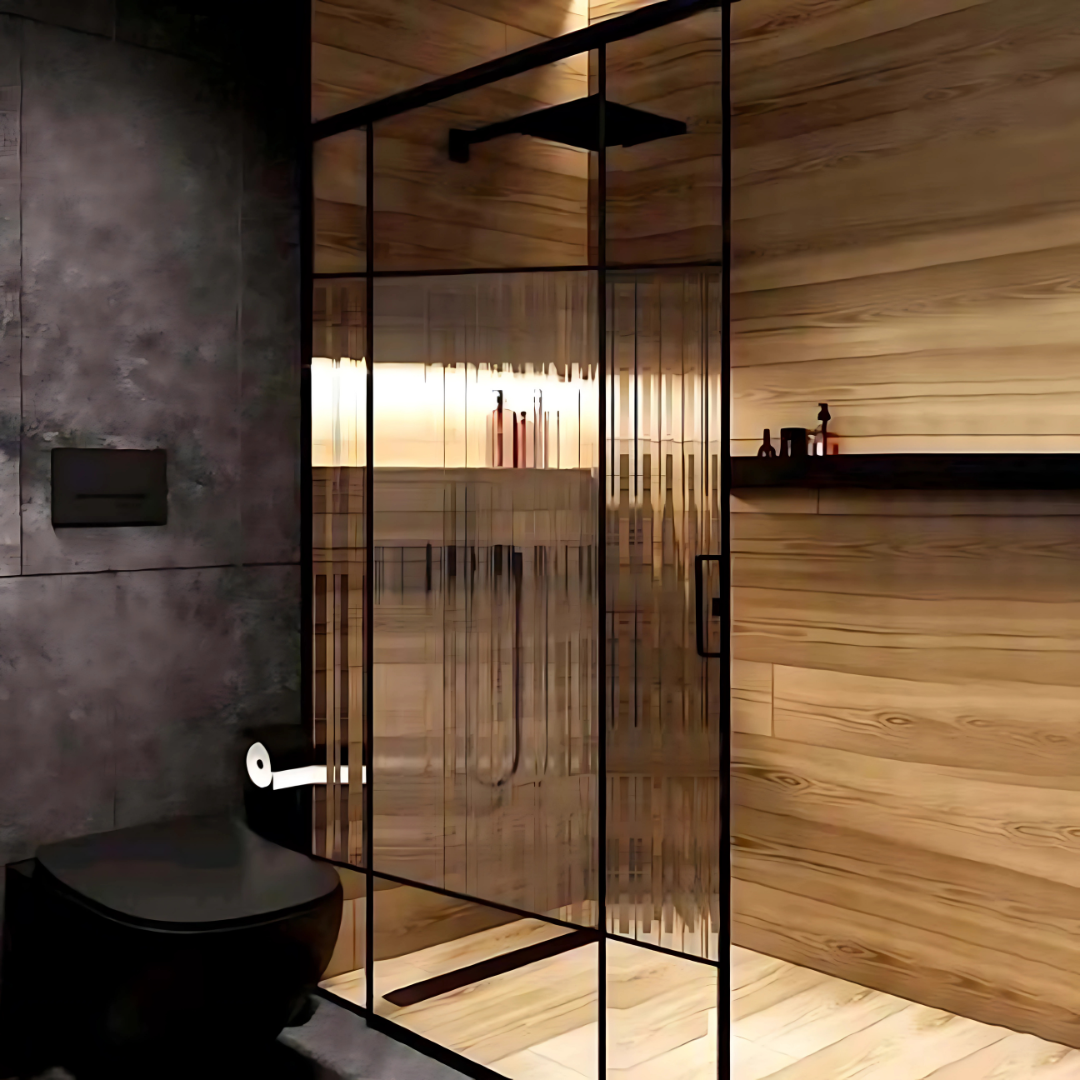 SHOWER PARTITION 031 – 1 Fixed + 1 Sliding with Double Damping System | 16mm Frame