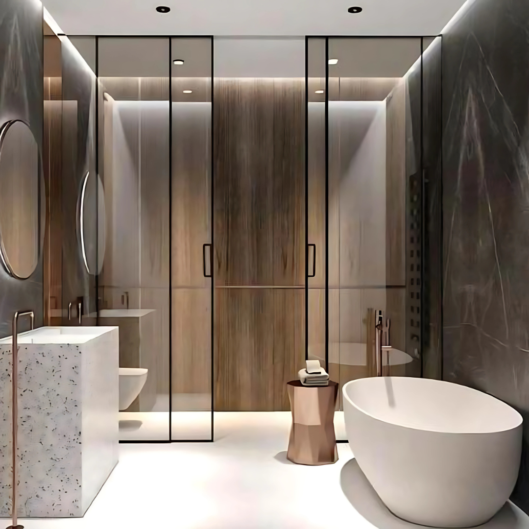 SHOWER PARTITION 034 – Semi-Automatic Sliding with Double Damping System