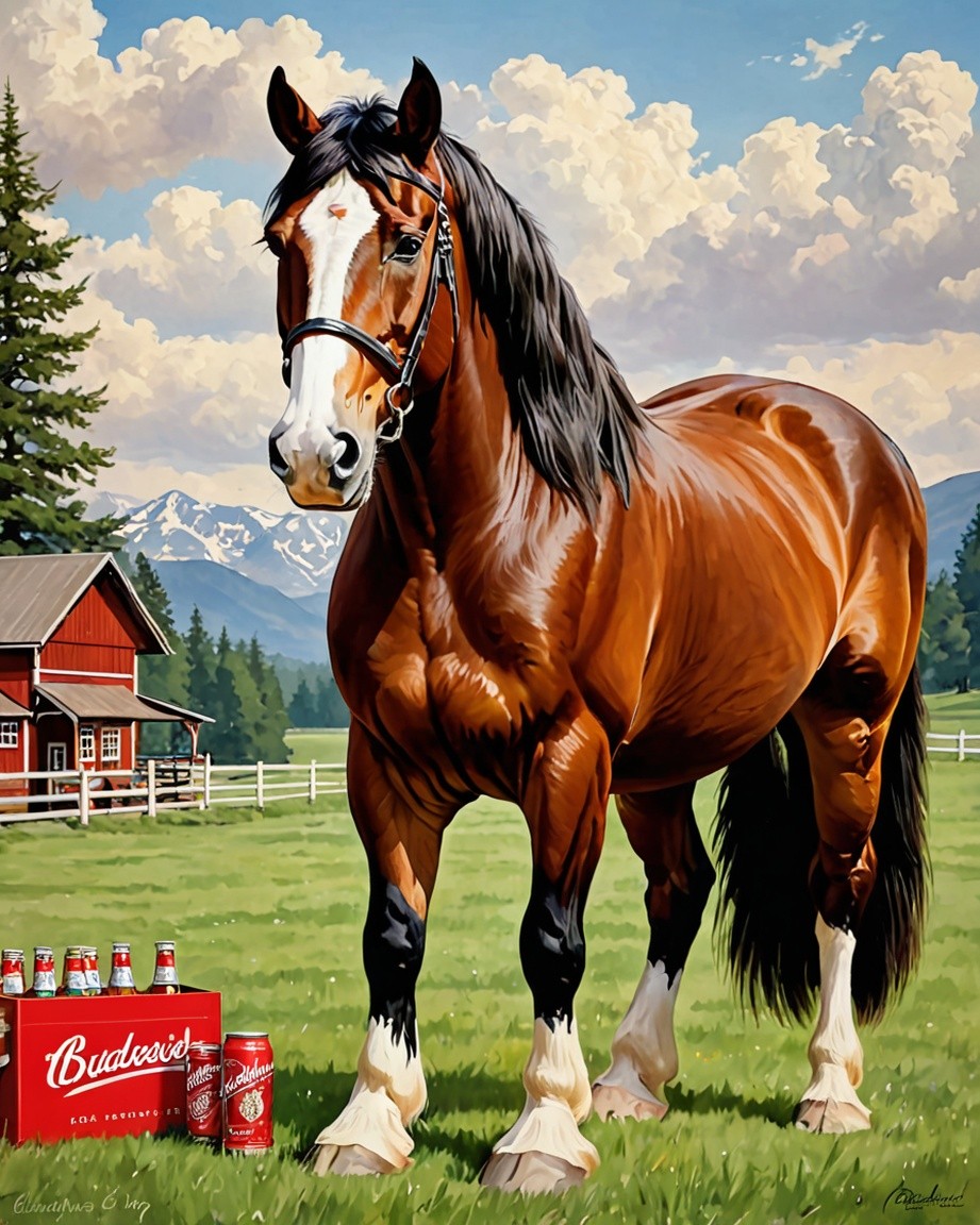 Budweiser Clydesdale Poster