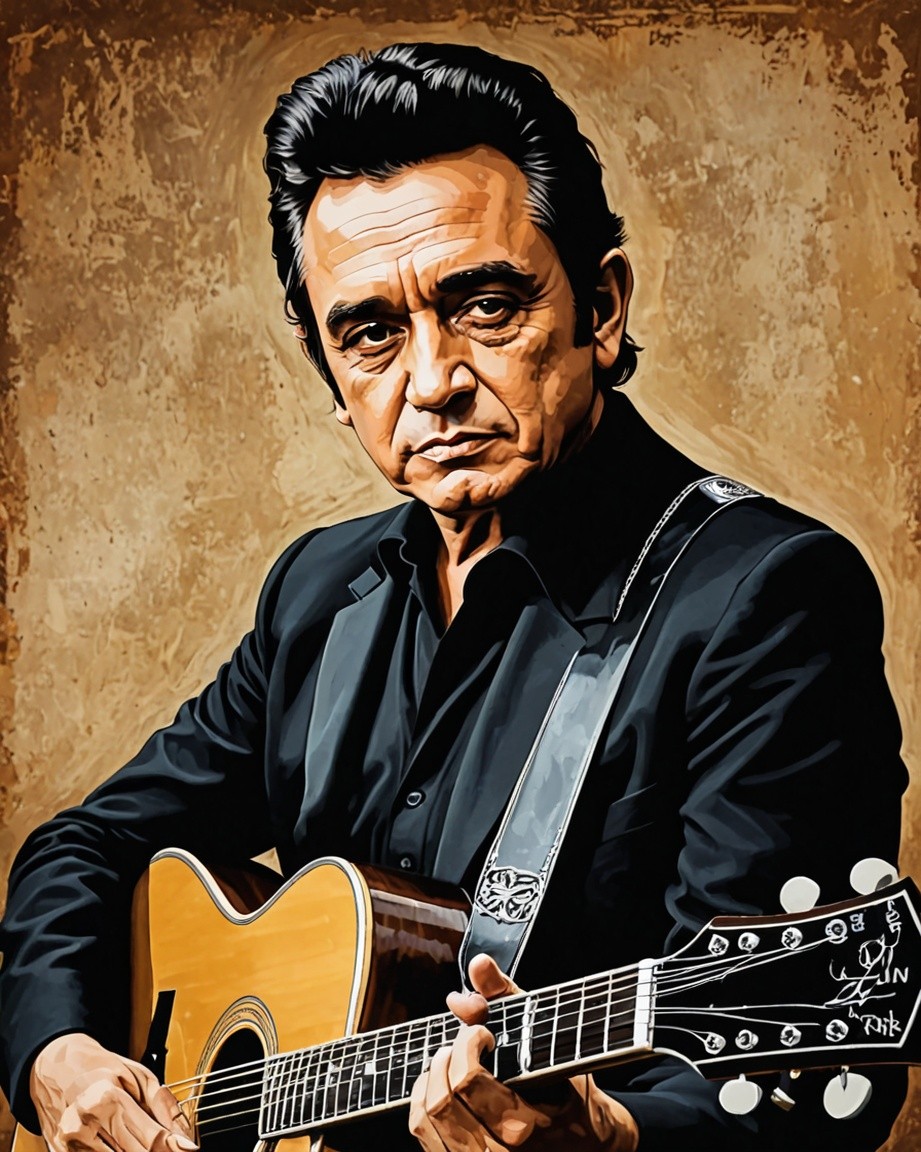 Vintage Musician Portrait Canvas